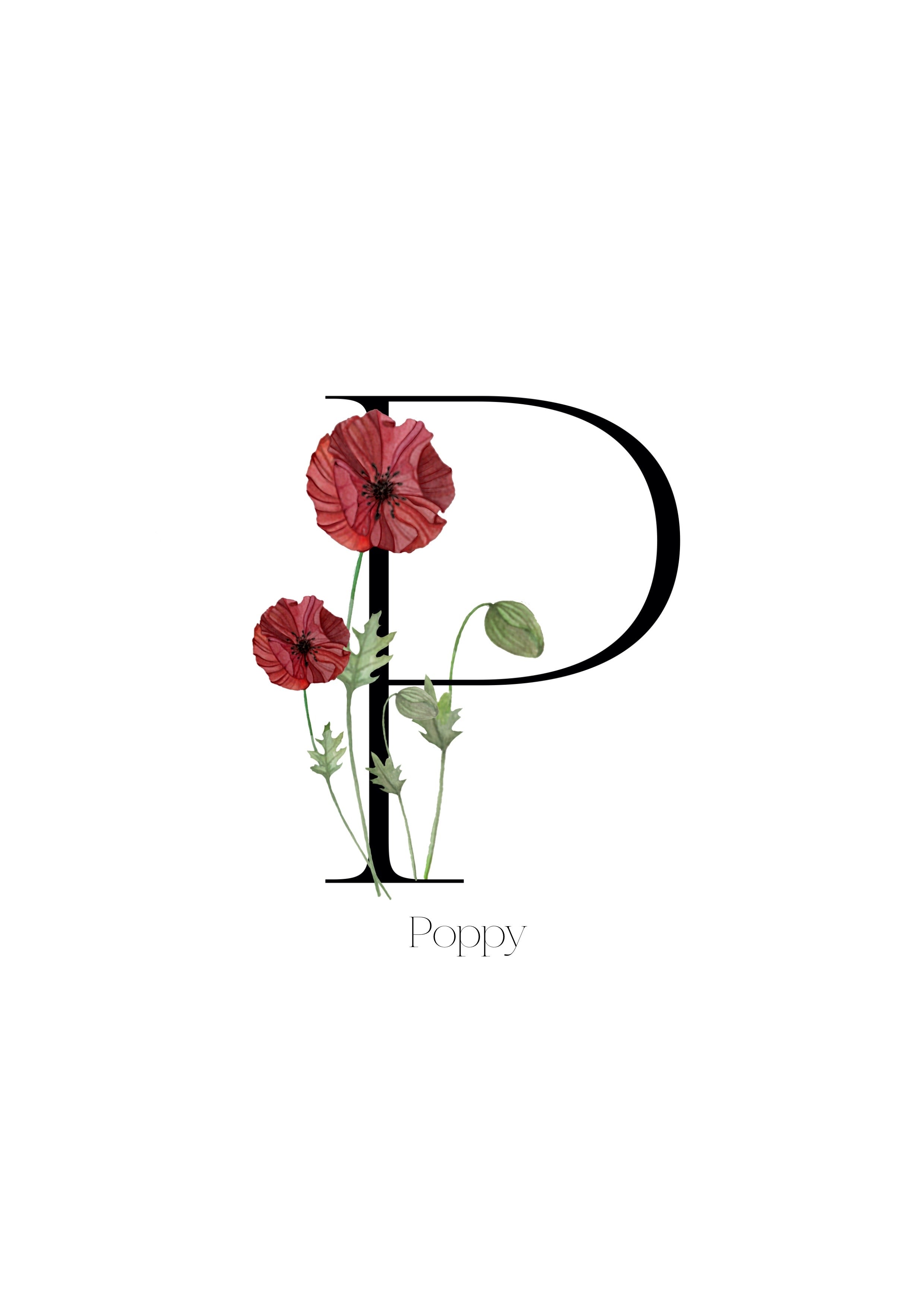 Floral Alphabet prints